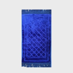 Bedetæppe børn blå velour 0